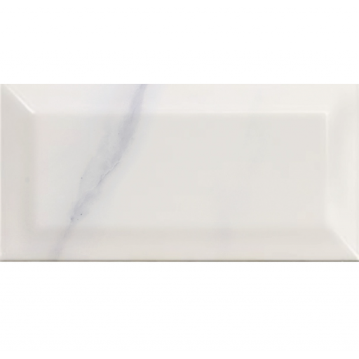 Керамическая плитка Modern Ceramics Metro Marble Bianco 7,5*15 белая